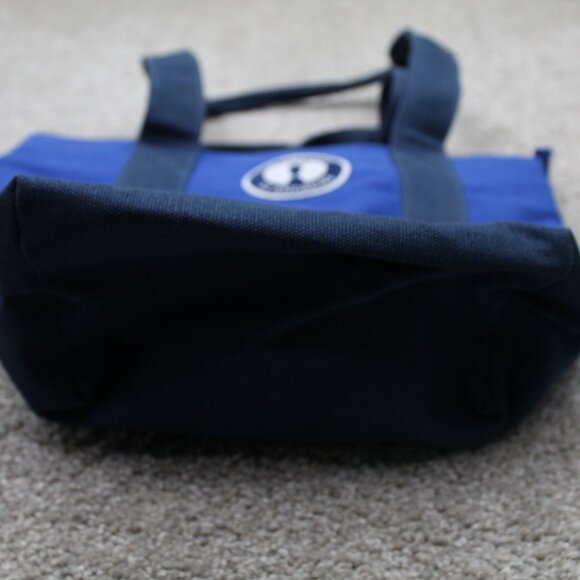 St. Andrews Golf Course 2010 The Open Collectors Bag Blue Canvas Tote 14" x 10" - Picture 8 of 11